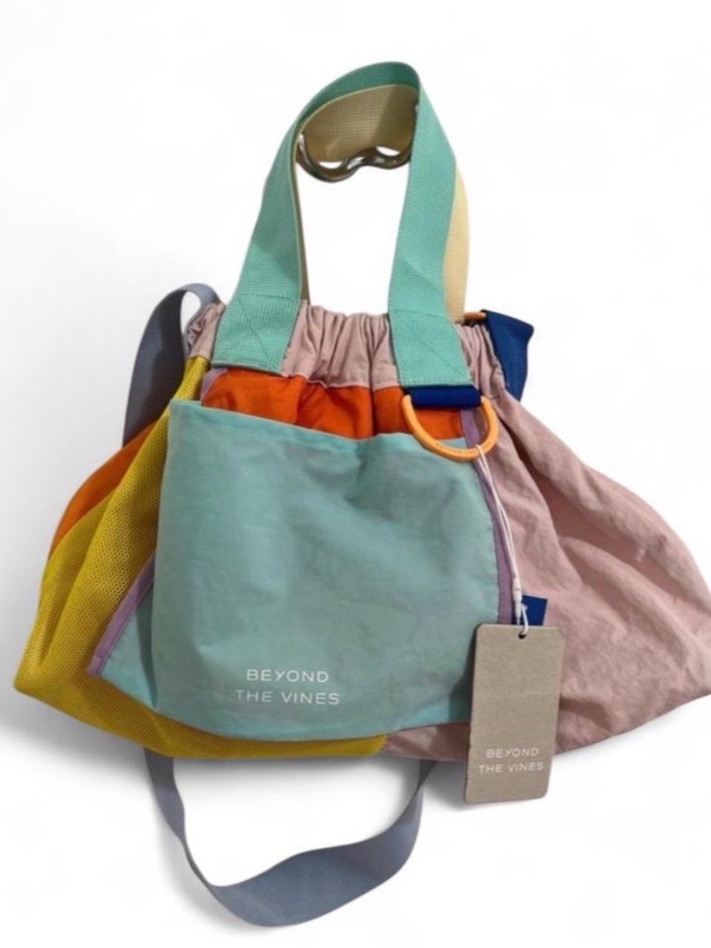 Beyond the Vines Super Panelled XS Dumpling Bag in Mint/Blush